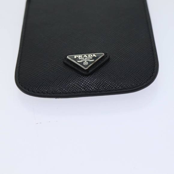 PRADA Safiano leather iPhone Case Black 2ARD62 Auth ac2881 - Picture 6 of 16